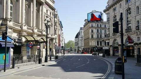 Piccadilly at lockdown Stock Photos