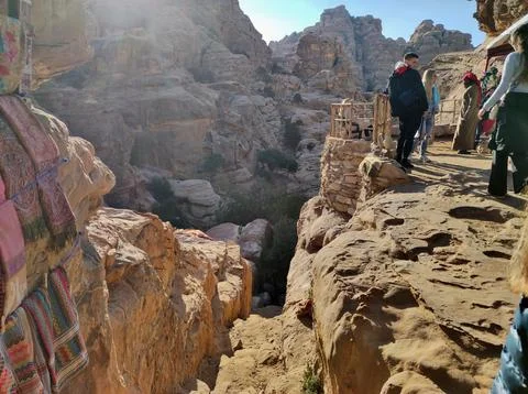 Piccola Petra - Sentiero di accesso al punto di ristoro panoramico Stock Photos