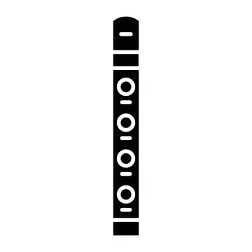Piccolo Glyph Icon Stock Illustration