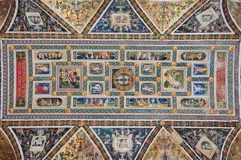 Piccolomini Library ceiling Stock Photos