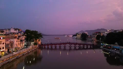 Pichola Lake Sunset Stock Footage 314966643