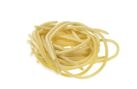 Pici spaghetti on white Stock Photos