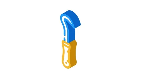 Pick and hook garage tool isometric icon animation Stock Footage 327293575