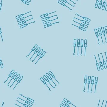 Pick and hook garage tool line seamless pattern Illustrazione stock