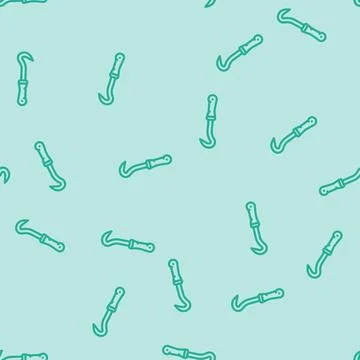 Pick and hook garage tool line vector seamless pattern Stock Illustration