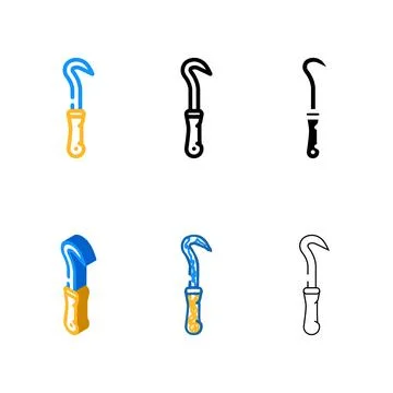 Pick and hook garage tool pack color icon vector Stock Illustration