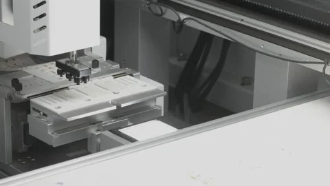 Pick and place machine assembling electronic component on production line. SM 動画素材 337543595