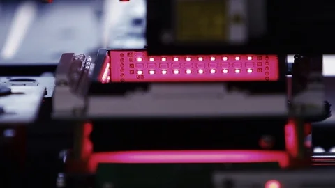 Pick and Place Robotic Machine mounting Integrated Circuits. Close-Up. Zoom In. Stock Footage 85758290