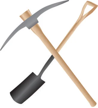 Pick and Shovel Stock-Illustration