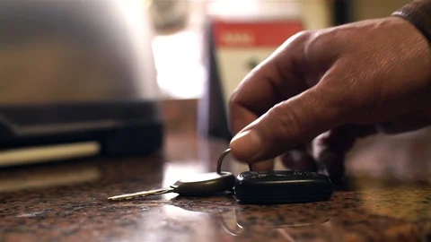 Pick Up Car Keys Stock Footage 91818035