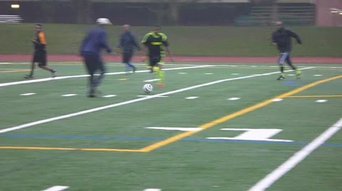 Pick Up Community Soccer Game Stock Footage 45987189