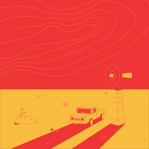 Pick up in the desert loop 動画素材 164032688