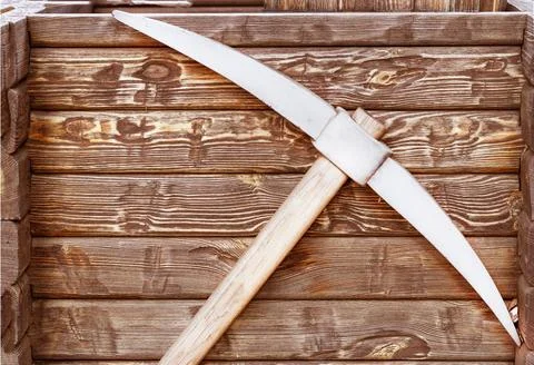 Pick. hand tool. Mining concept Stock Photos