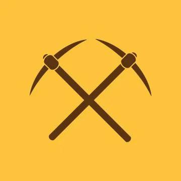 The pick icon. Pickax symbol. Flat Stock-Illustration