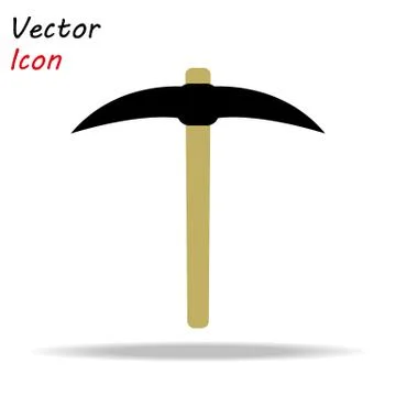 The pick icon. Pickax symbol. Flat Vector illustration eps 10 Illustrazione stock