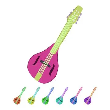 Pick mandolin vector cartoon graphic 스톡 일러스트