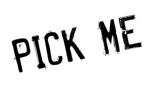 Pick Me rubber stamp Ilustración de archivo