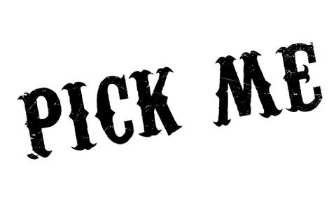 Pick Me rubber stamp Ilustración de archivo