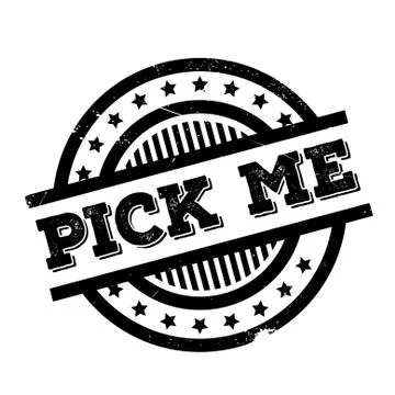 Pick Me rubber stamp Ilustración de archivo