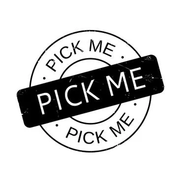 Pick Me rubber stamp Ilustración de archivo