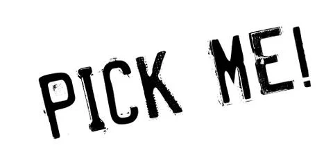Pick Me rubber stamp Ilustração Stock