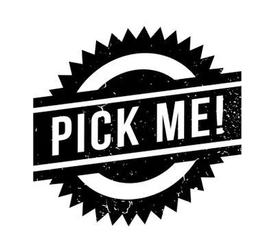 Pick Me rubber stamp Ilustração Stock