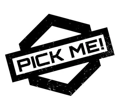 Pick Me rubber stamp Ilustración de archivo