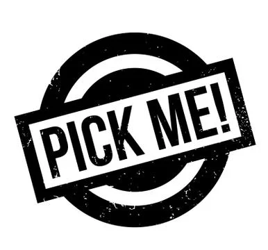 Pick Me rubber stamp Ilustración de archivo