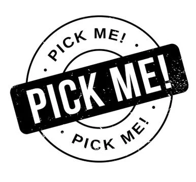 Pick Me rubber stamp Ilustração Stock