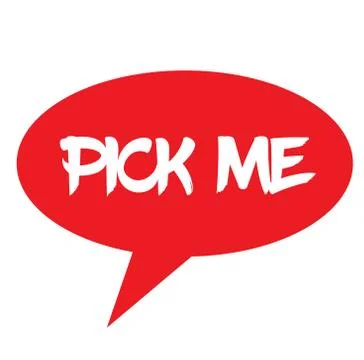PICK ME stamp on white background Ilustración de archivo