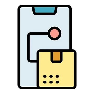 Pick up parcel icon vector flat Stock Illustration