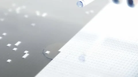 Pick up silicon die  in die attach machine in semiconductor manufacturing, Stock Footage 167153074
