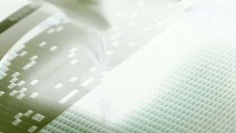 Pick up silicon die  in die attach machine in semiconductor manufacturing, Stock Footage 167153164