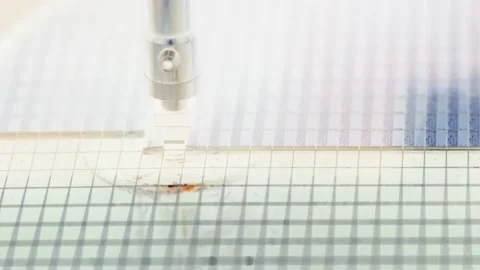 Pick up silicon die  in die attach machine in semiconductor manufacturing, Stock-Footage 167153379