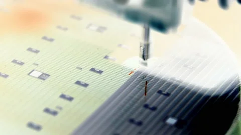 Pick up silicon die  in die attach machine in semiconductor manufacturing, Stock Footage 169895998
