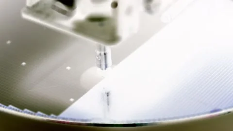Pick up silicon die  in die attach machine in semiconductor manufacturing, Stock Footage 169896368