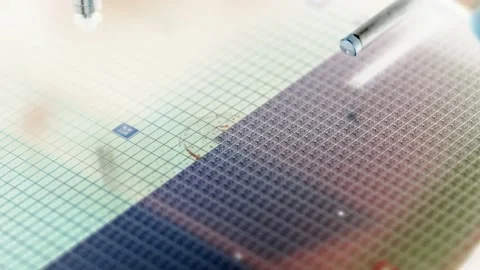 Pick up silicon die  in die attach machine in semiconductor manufacturing, Stock Footage 169896408
