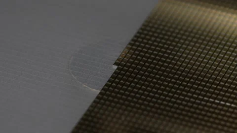 Pick up silicon die  in die attach machine in semiconductor manufacturing, Stock Footage 197035024