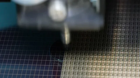 Pick up  silicon wafer in die attach machine in semiconductor manufacturing, Stock Footage 197034517