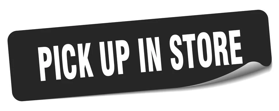 Pick up in store sticker. pick up in store label 스톡 일러스트