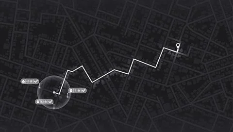 Pick up taxi. Gps map navigation to own house. Detailed view of city. Passenger Stock Illustration