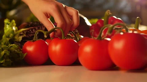 Pick Up Tomatos Stock Footage 60817913