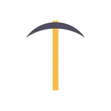 Pick tool vector icon and illustration industry symbol equipment. Work constr Stock Illustration