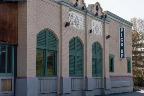 Pick up window in a restaurant Stock Photos