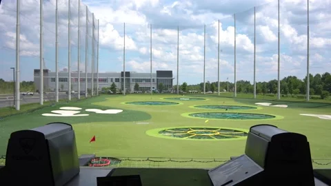 Pick your target and have a blast at the legendary Top Golf! Stock Footage 234164176