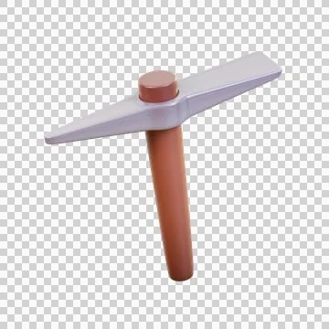 Pickaxe 3D illustration, 3D rendering Stock Illustration