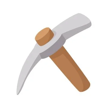 Pickaxe cartoon icon Stock Illustration