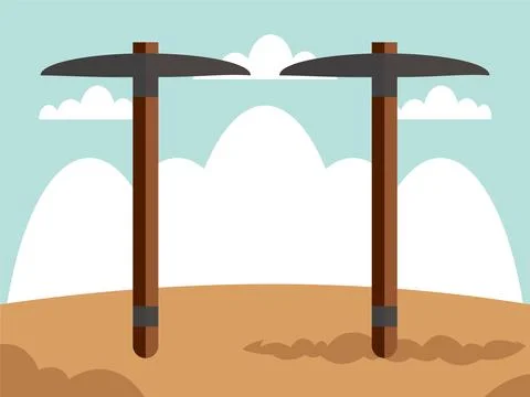 Pickaxe Concept Illustration Stock-Illustration