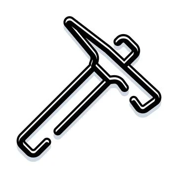 Pickaxe hand tool for mining and construction Ilustración de archivo