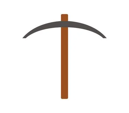 Pickaxe icon illustrated in vector on white background Stock Illustration